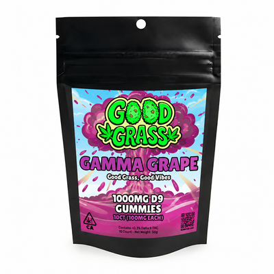 Gamma Grape 1000mg D9 THC Gummies bag