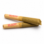 Two Cherry Bomb kief coated dog walker mini pre-rolls