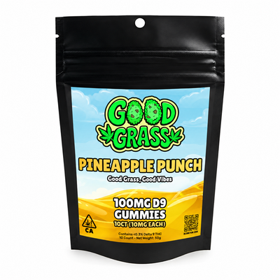 Pineapple Punch 100mg D9 THC Gummies bag