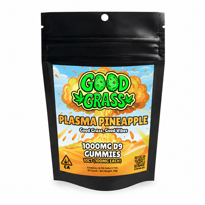 Plasma Pineapple 1000mg D9 THC Gummies bag
